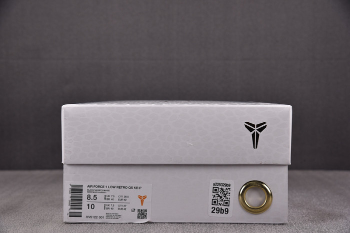 Nike Air Force 1 Low Kobe Bryant Lakers Away (Numbered Edition of 8000)  HV5122-001