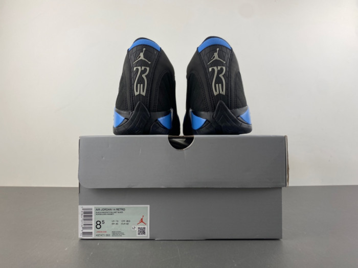 Air Jordan 14 “Black/University Blue”  487471-007