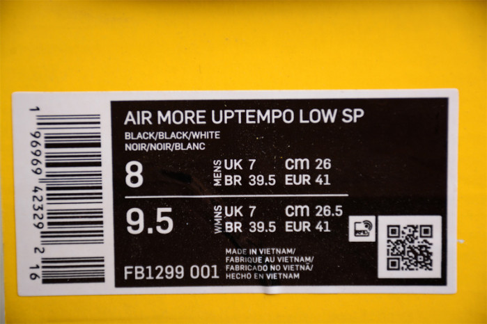 AMBUSH x Nike Air More Uptempo Low “Black/White” FB1299-001