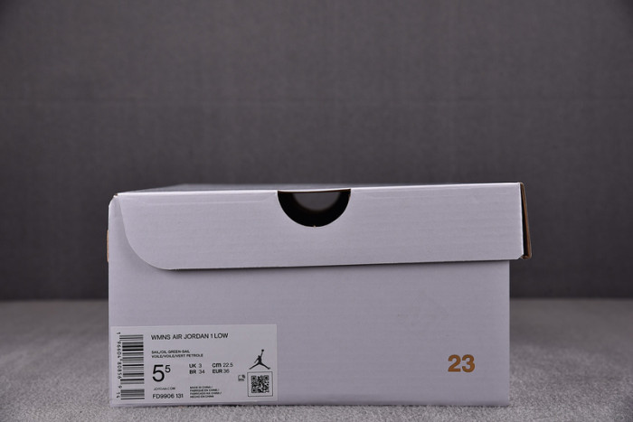 Air Jordan 1 Low Sail White Oil Green FD9906-131