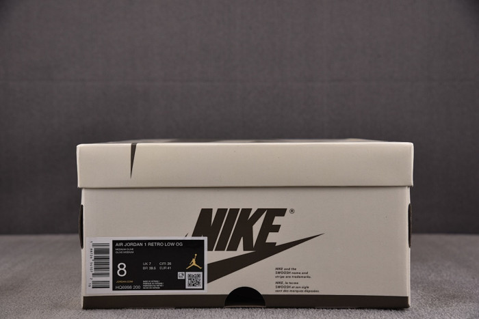 Air Jordan 1 Retro Low OG Medium Olive HQ6998-200